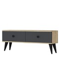 Comoda TV, Hanah Home, Mona 120, 120x40.5x32 cm, PAL , Stejar safir / Antracit