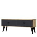 Comoda TV, Hanah Home, Mona 120, 120x40.5x32 cm, PAL , Stejar safir / Antracit