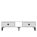 Comoda TV, Hanah Home, Yuka 150, 150x41x30 cm, PAL , Alb