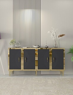 150x75x32 cm, Antracit;Auriu