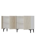 Consola, Hanah Home, Zeynep 150, 150x75x32 cm, PAL , Alb / Travertin