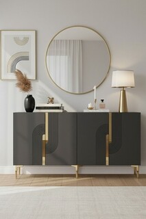 150x75x32 cm, Antracit;Auriu