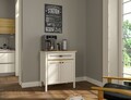 Dulap de bar pentru cafea, Hanah Home, FRN-21035, 80.4x90.1x52.1 cm, PAL, Crem / Stejar / Gri