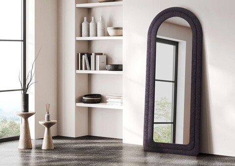 Oglinda Cheval, Hanah Home, Doga, 65x170 cm, MDF , Negru