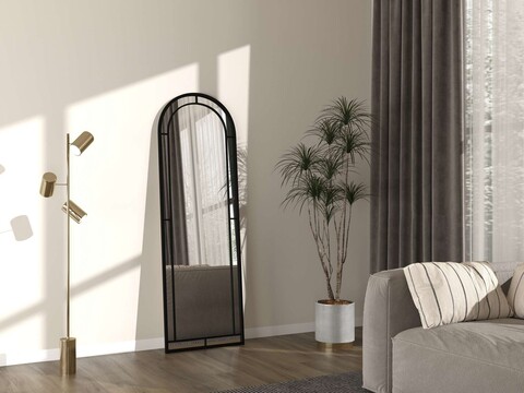 Oglinda Cheval, Hanah Home, Luna, 60x180 cm, Metal, Negru