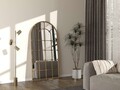 Oglinda Cheval, Hanah Home, Ovalis, 90x180 cm, Metal, Auriu