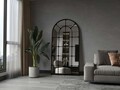 Oglinda Cheval, Hanah Home, Ovalis, 90x180 cm, Metal, Negru