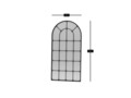 Oglinda Cheval, Hanah Home, Ovalis, 90x180 cm, Metal, Negru