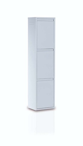 Dulap multifunctional, Hanah Home, Doplo 3, 33x136x25 cm, 100% SHEET METAL, Alb