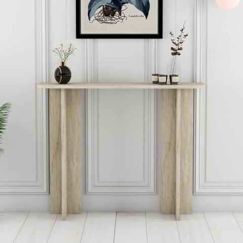 Masa de machiaj, Hanah Home, Modena, 105x85x30 cm, PAL, Travertin