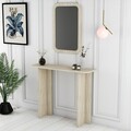 Masa de machiaj, Hanah Home, Modena Mirror, 105x85x30 cm, PAL, Travertin