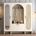 Cuier de perete, Hanah Home, Palermo Klm, 180x200.6x37 cm, PAL, Cream / Travertine