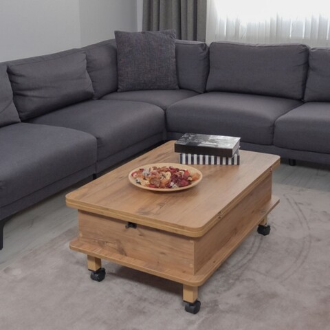 Masuta de cafea, Hanah Home, Nino, 90x40x60 cm, PAL, Pin