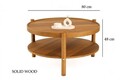 Masuta de cafea, Hanah Home, Monza, Lemn masiv, Maro