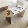 Set masute 2 piese, Hanah Home, Luna, PAL, Travertine / Bronze
