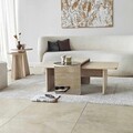 Set masute Nesting 4 piese, Hanah Home, Luna, PAL, Travertine / Bronze