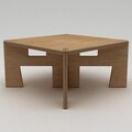 Masuta de cafea, Hanah Home, Tabula, 75x40x75 cm, 100% BIRCH PLYWOOD, Lemn natural