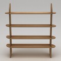 Corp biblioteca, Hanah Home, Scala-2, 150x160x35 cm, 100% BIRCH PLYWOOD, Lemn natural