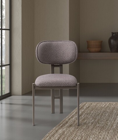 Set scaune 2 piese, Hanah Home, Muriz, Metal, Ashen / Cappuccino