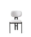 Set scaune 2 piese, Hanah Home, Muriz, Metal, Off White / Black