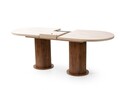 Masa extensibila, Hanah Home, Gusto, 180x77x90 cm, PAL, Travertin / Nuc