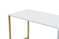 Birou, Hanah Home, Twin Study Desk, 240x74x60 cm, PAL, Alb/Auriu