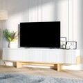 Comoda TV, Hanah Home, Hege, 180x44.6x30 cm, PAL, Stejar alb / safir