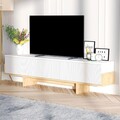 Comoda TV, Hanah Home, Hege, 180x44.6x30 cm, PAL, Stejar alb / safir