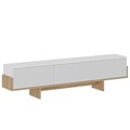 Comoda TV, Hanah Home, Hege, 180x44.6x30 cm, PAL, Stejar alb / safir