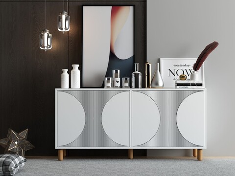 Consola, Hanah Home, Arventa, 150x73x36 cm, PAL, Alb