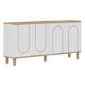 Consola, Hanah Home, Ravone, 150x73x36 cm, PAL, Stejar Safir / Alb