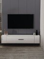 Comoda TV, Hanah Home, Restos, 120x33.2x26.4 cm, PAL , Alb