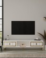 Comoda TV, Hanah Home, Orion, 150x44.6x29.6 cm, PAL , Alb/Auriu