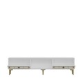 Comoda TV, Hanah Home, Orion, 150x44.6x29.6 cm, PAL , Alb/Auriu