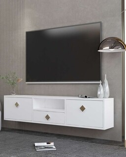 140x30x30 cm, Alb;Auriu