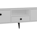 Comoda TV, Hanah Home, 1300-DROP-1, 140x49x30 cm, PAL , Alb/Negru