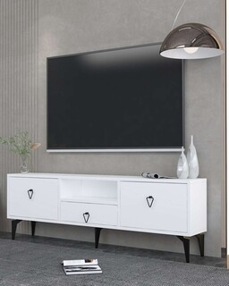 140x49x30 cm, Alb;Negru