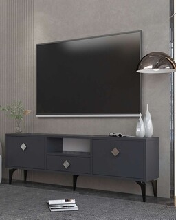 140x49x30 cm, Antracit;Argintiu