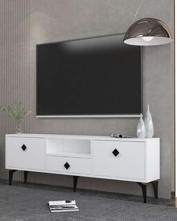 140x49x30 cm, Alb;Negru