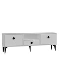 Comoda TV, Hanah Home, 1304-DROP-1, 140x49x30 cm, PAL , Alb/Negru