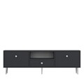 Comoda TV, Hanah Home, 1307-DROP-1, 140x45x30 cm, PAL , Antracit / Argintiu