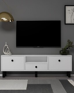 140x45x30 cm, Alb;Negru