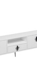 Comoda TV, Hanah Home, 1311-DROP-32, 140x45x30 cm, PAL , White / Black / Silver
