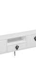 Comoda TV, Hanah Home, 1312-DROP-32, 140x45x30 cm, PAL , White / Black / Silver