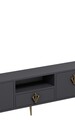Comoda TV, Hanah Home, 1313-DROP-32, 140x45x30 cm, PAL , Antracit / Aur