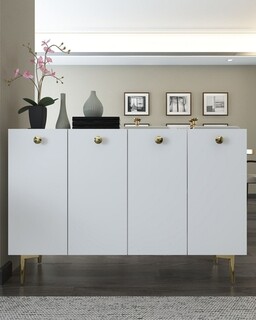 120x80x29.6 cm, Alb;Auriu