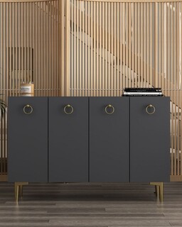 120x80x29.6 cm, Antracit;Auriu