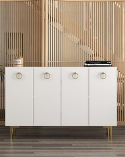 120x80x29.6 cm, Alb;Auriu