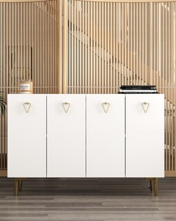 120x80x29.6 cm, Alb;Auriu