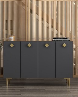 120x80x29.6 cm, Antracit;Auriu